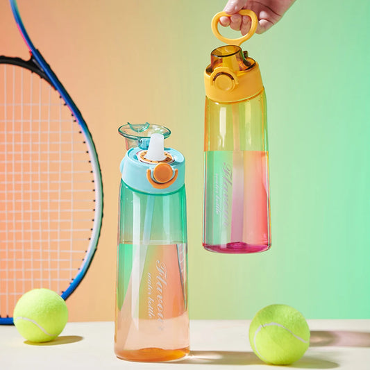 Product Description – 900ML Sports Water Bottle with Straw and Grip Lid