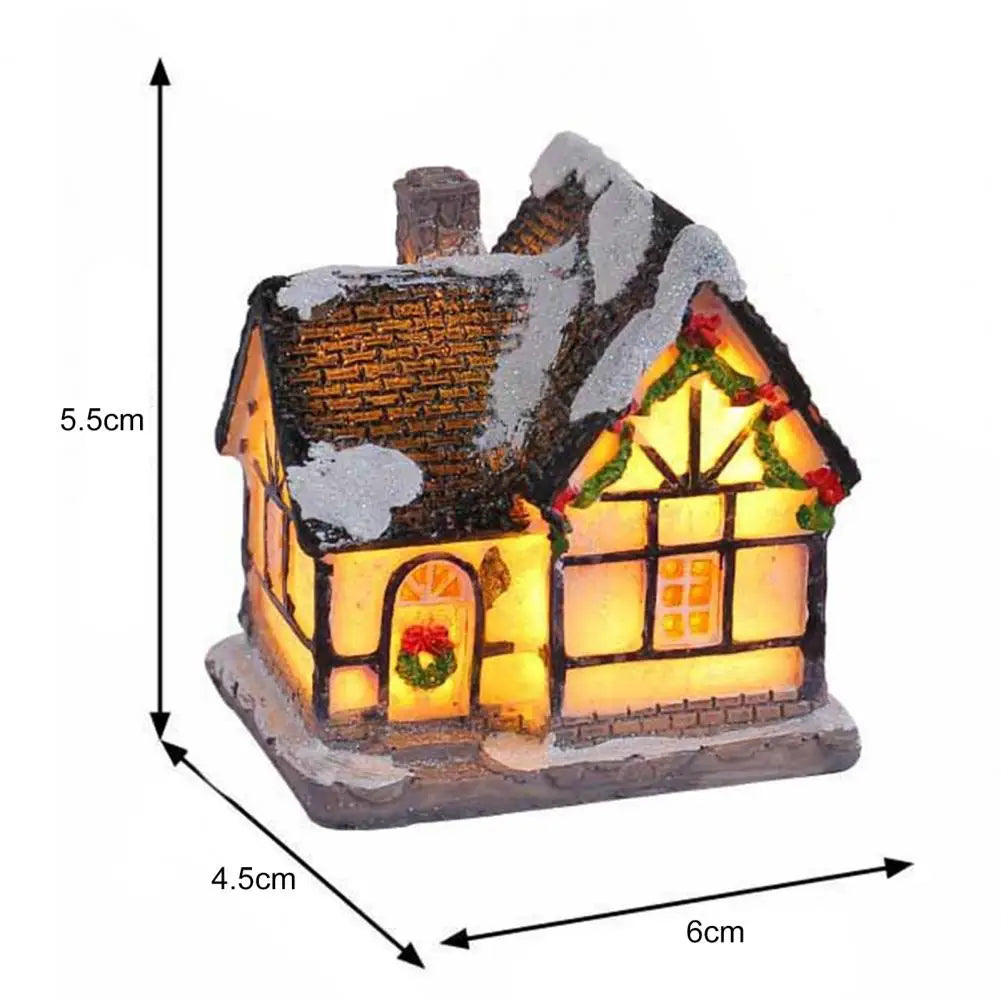 Christmas LED Snow Covered House Decoration