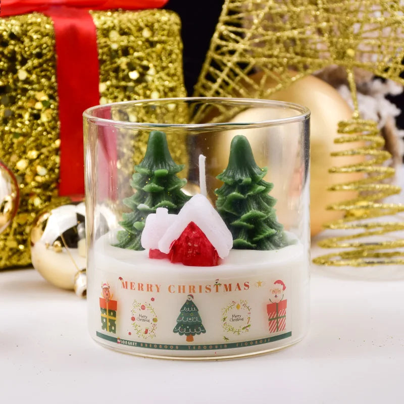 Christmas Tree House Candle | Christmas Decorative Candle | Christmas Gif