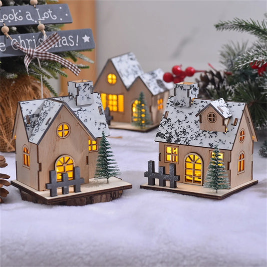 Christmas LED Light Wooden House
