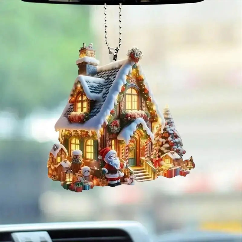 Christmas Snow House | Acrylic Hanging Decoration