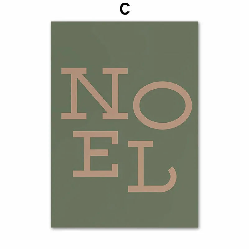 Christmas Modern Holiday Minimalist Xmas Wall Art