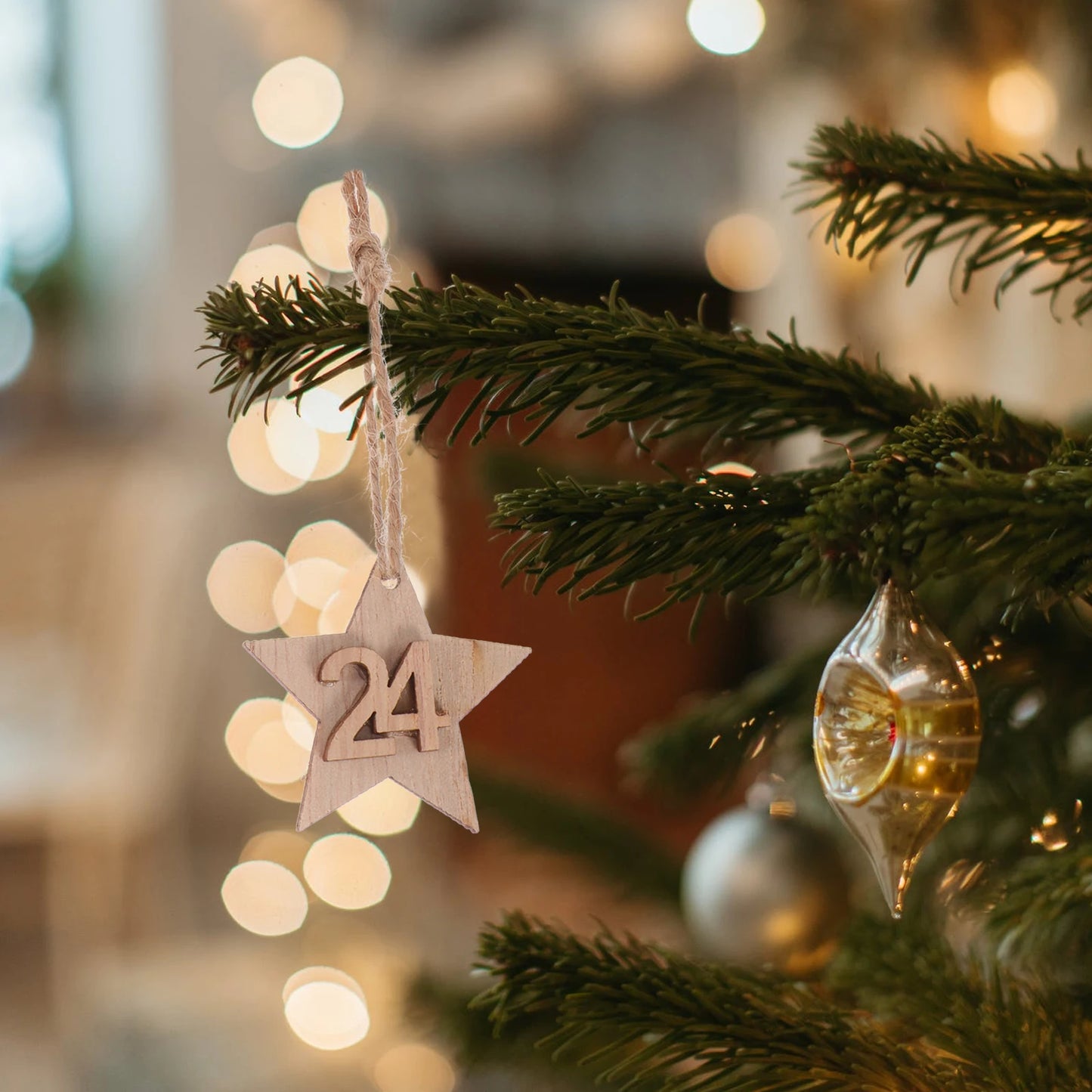 Christmas Calendar Wooden Pendants