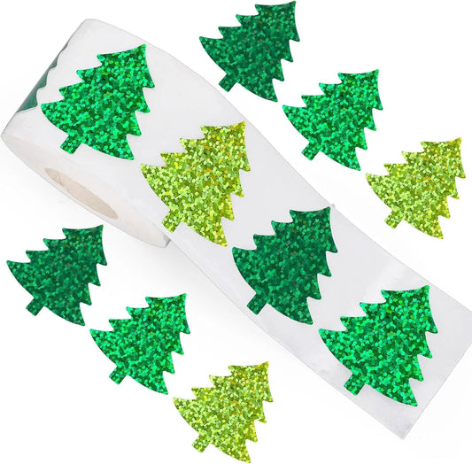 Christmas Tree Glitter Stickers