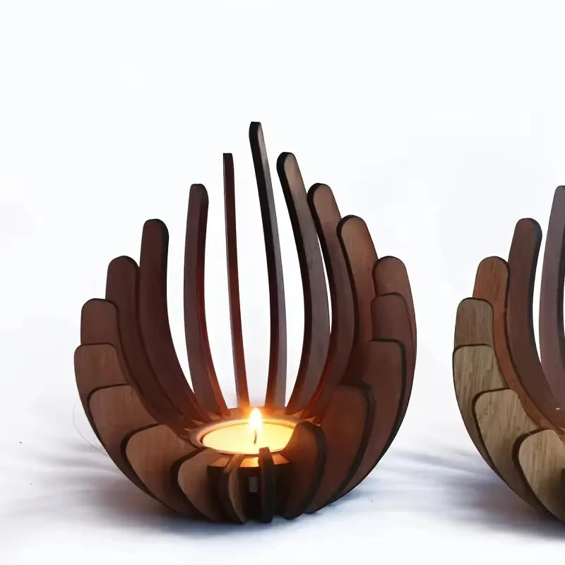 Handmade Wooden Candle Holder