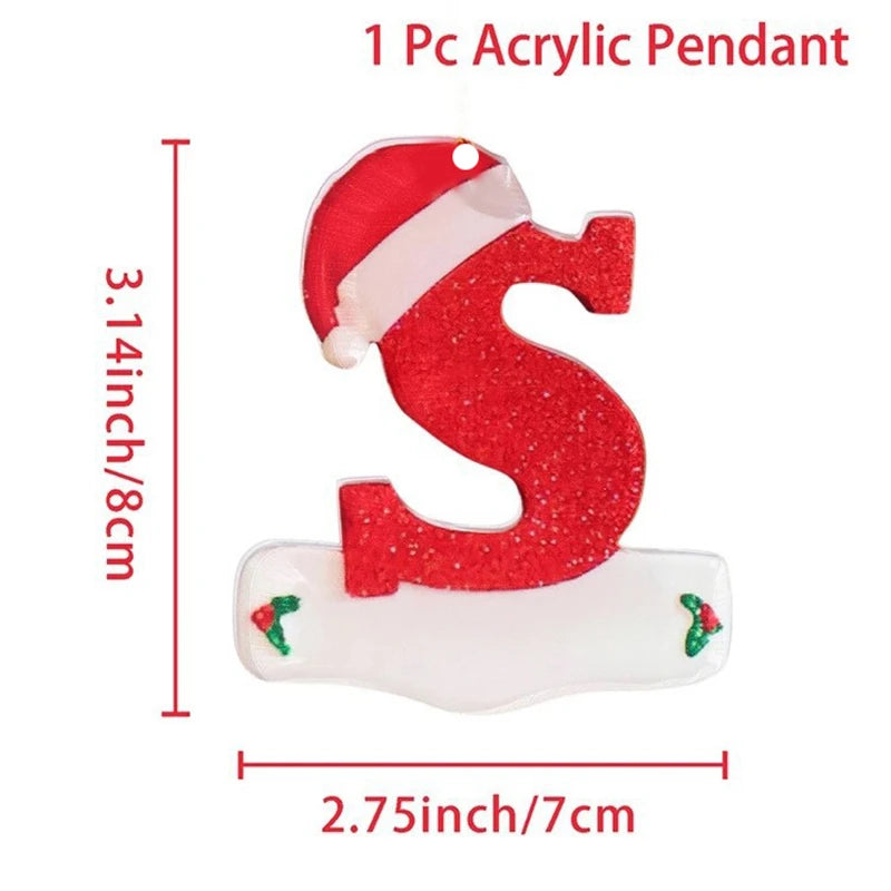 Christmas Acrylic Letter Pendant
