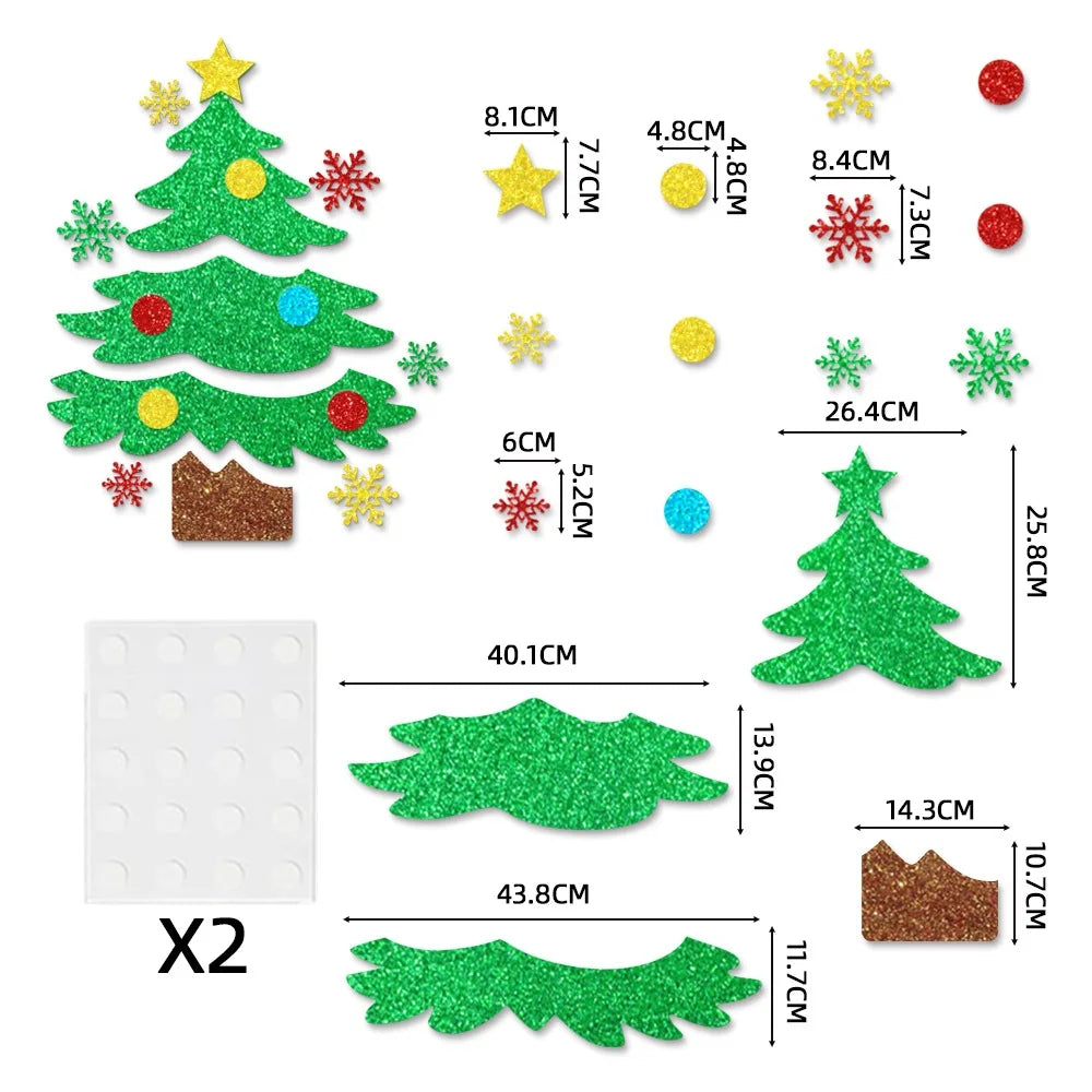 Christmas Decorations Stickers | Snowman | Christmas Tree | Santa Claus | Window Stickers | Door/Wall Stickers