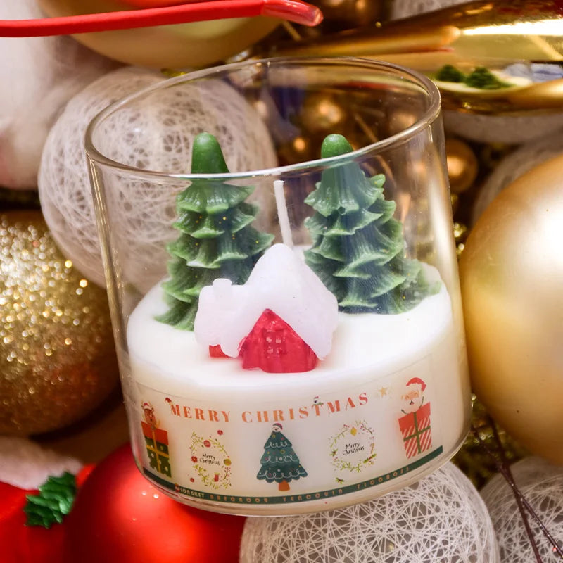 Christmas Tree House Candle | Christmas Decorative Candle | Christmas Gif