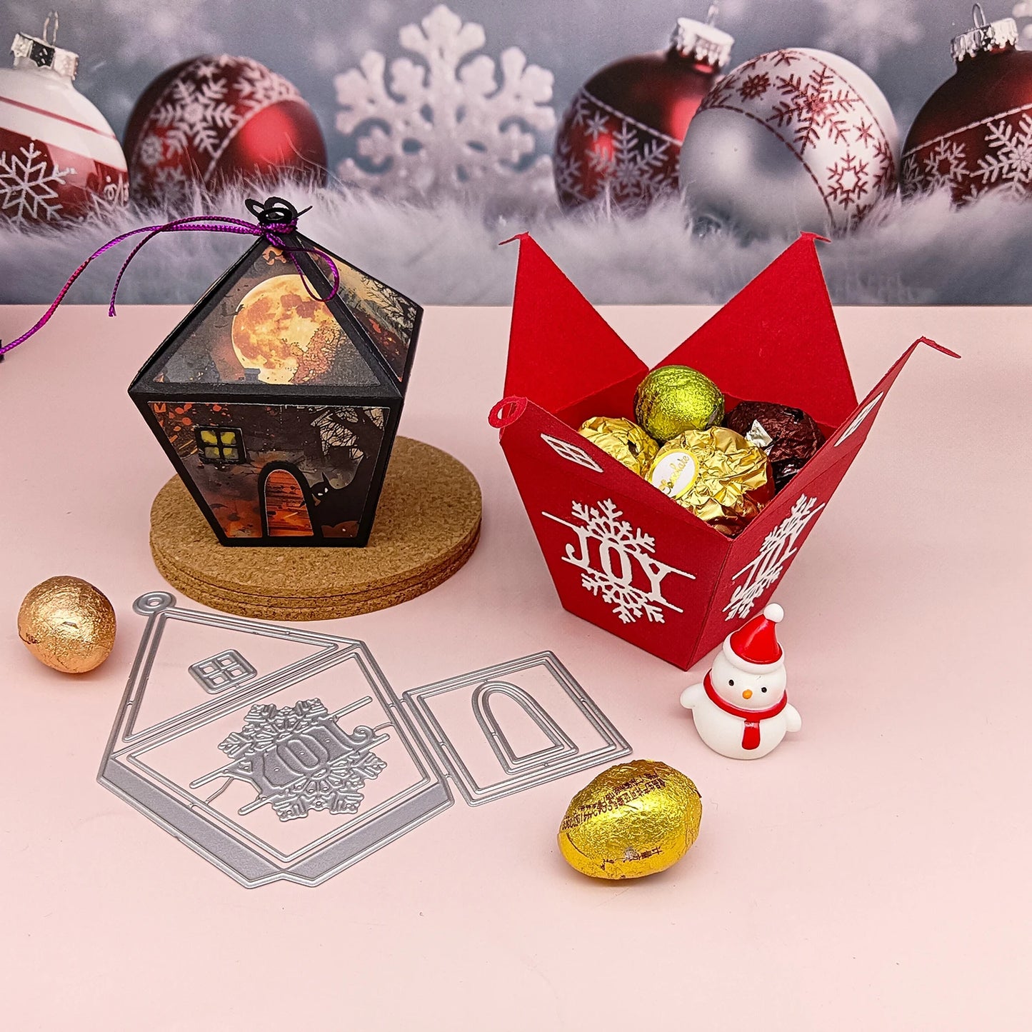 Christmas Holiday Lamp Gift Box Candy Box