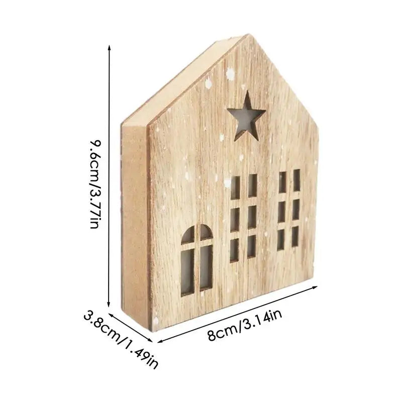 Christmas Wooden House Decoration