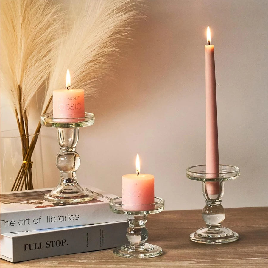 Glass candle holders/crystal candle holders