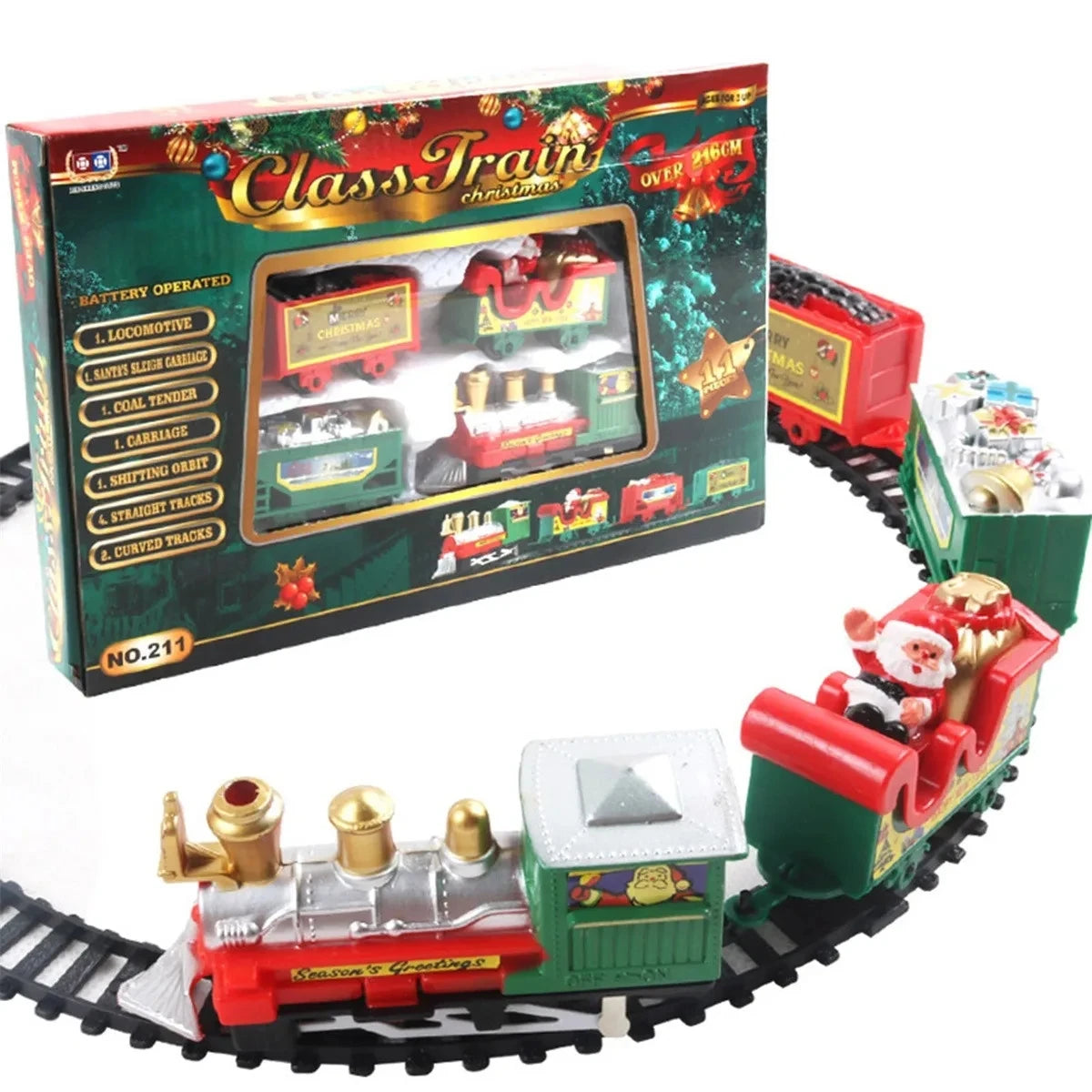 Christmas Realistic Electric Train Set | Easy To Ass-emble | Safe For Kids | Home Decoration