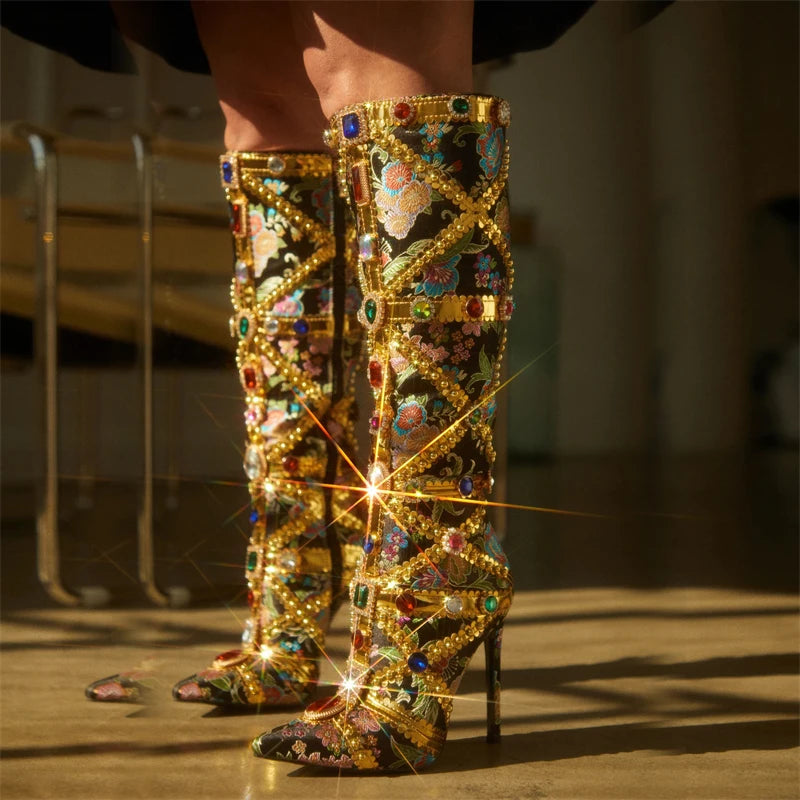 Gemstone Crystal Heels