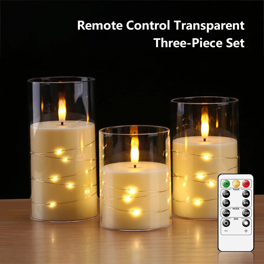 LED Candles with Embedded Star String Battery