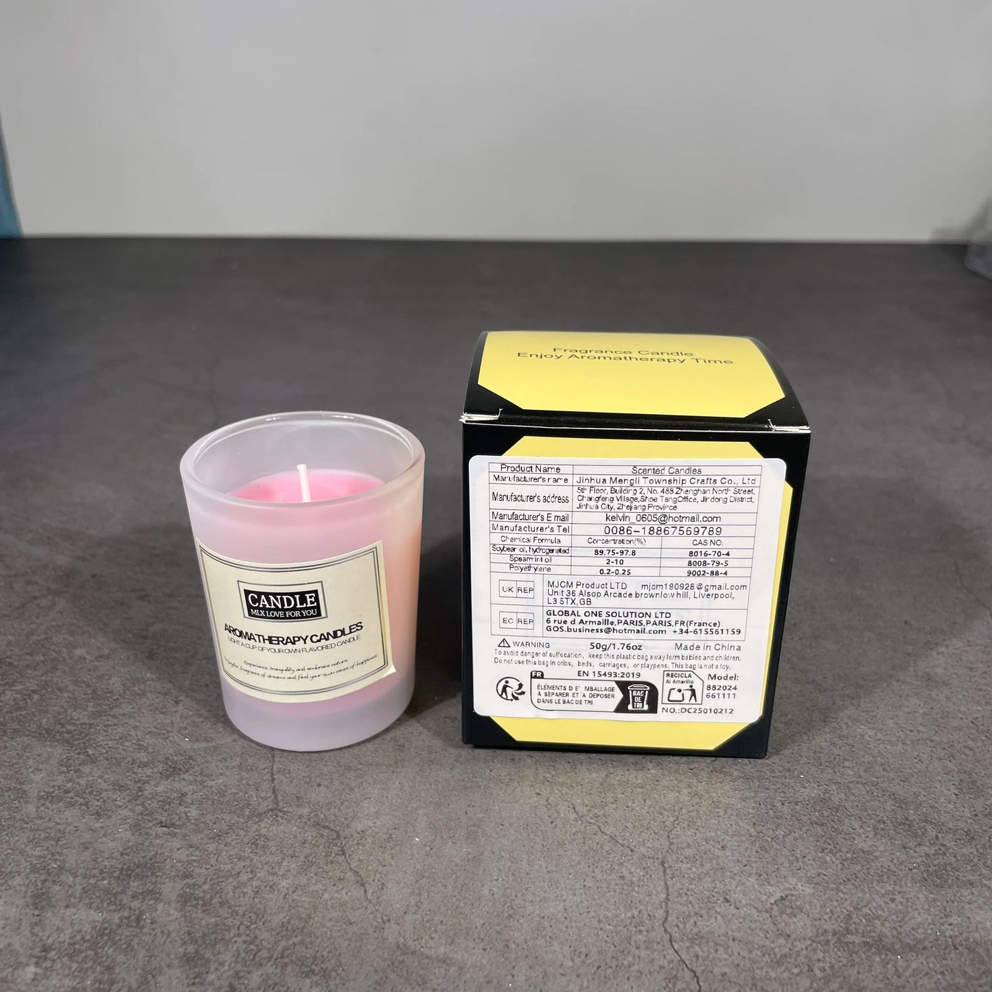 Christmas scented candles, long-burning soy candles