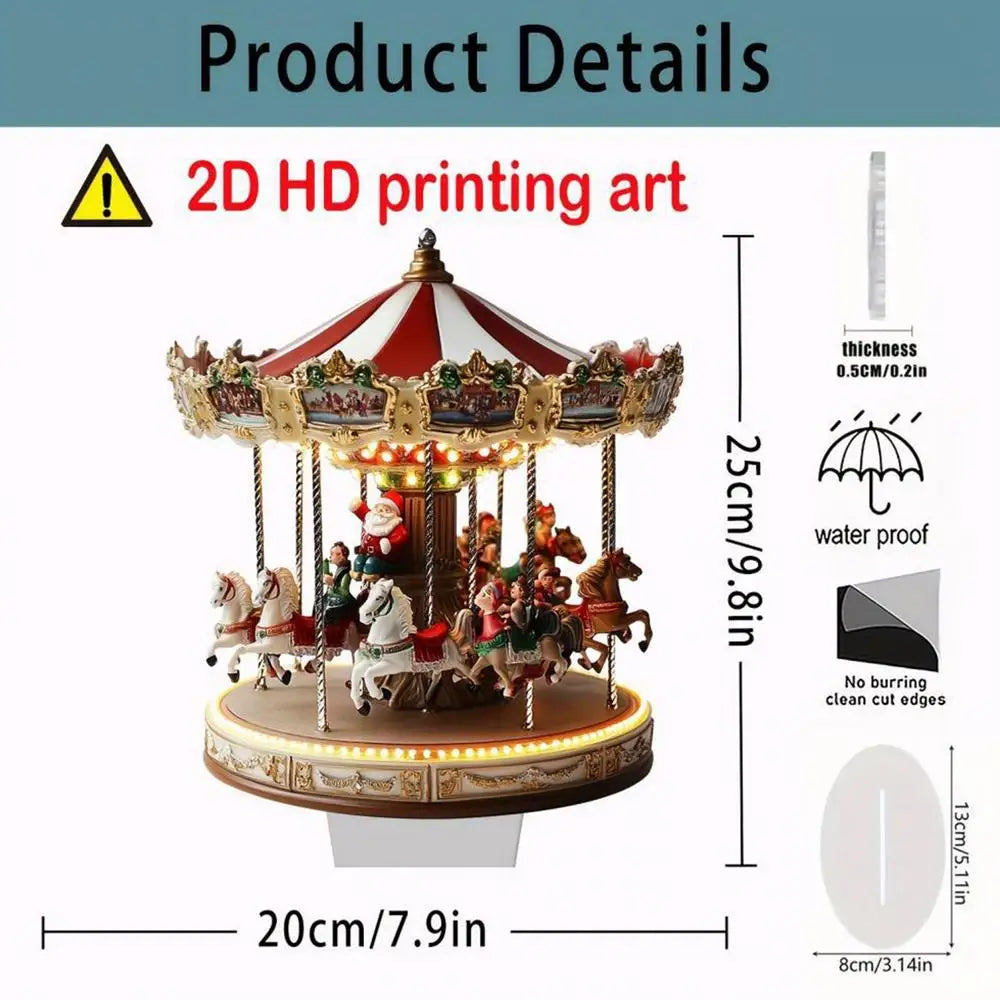 2D Christmas Scene festival Home Decoration