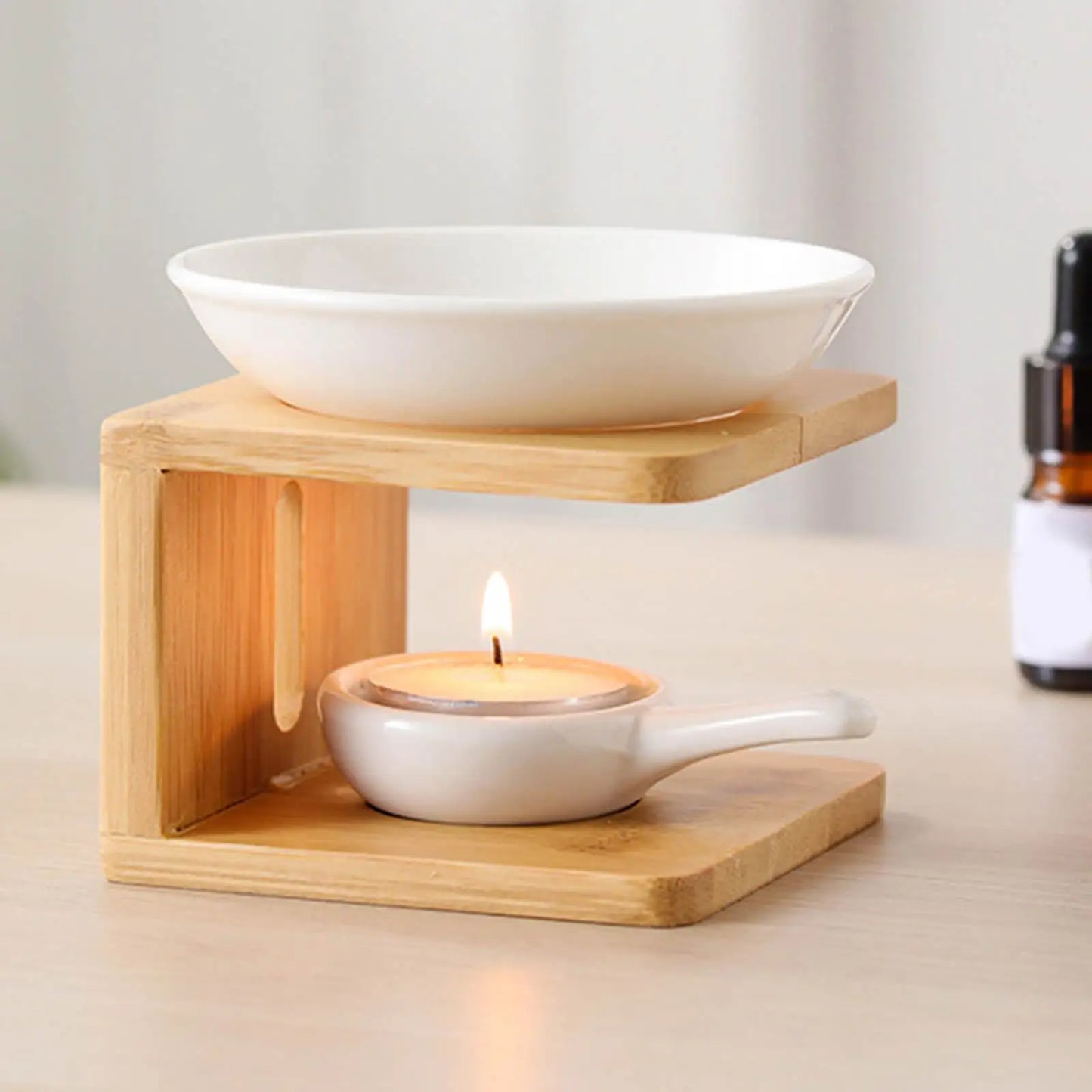 Ceramic Essential Oil Burner with Candle Holder