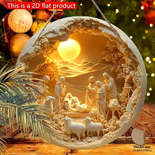 Christmas wooden wall decorations | the Virgin Mary | Joseph | the young Jesus and the shepherds | Christmas wall decorations