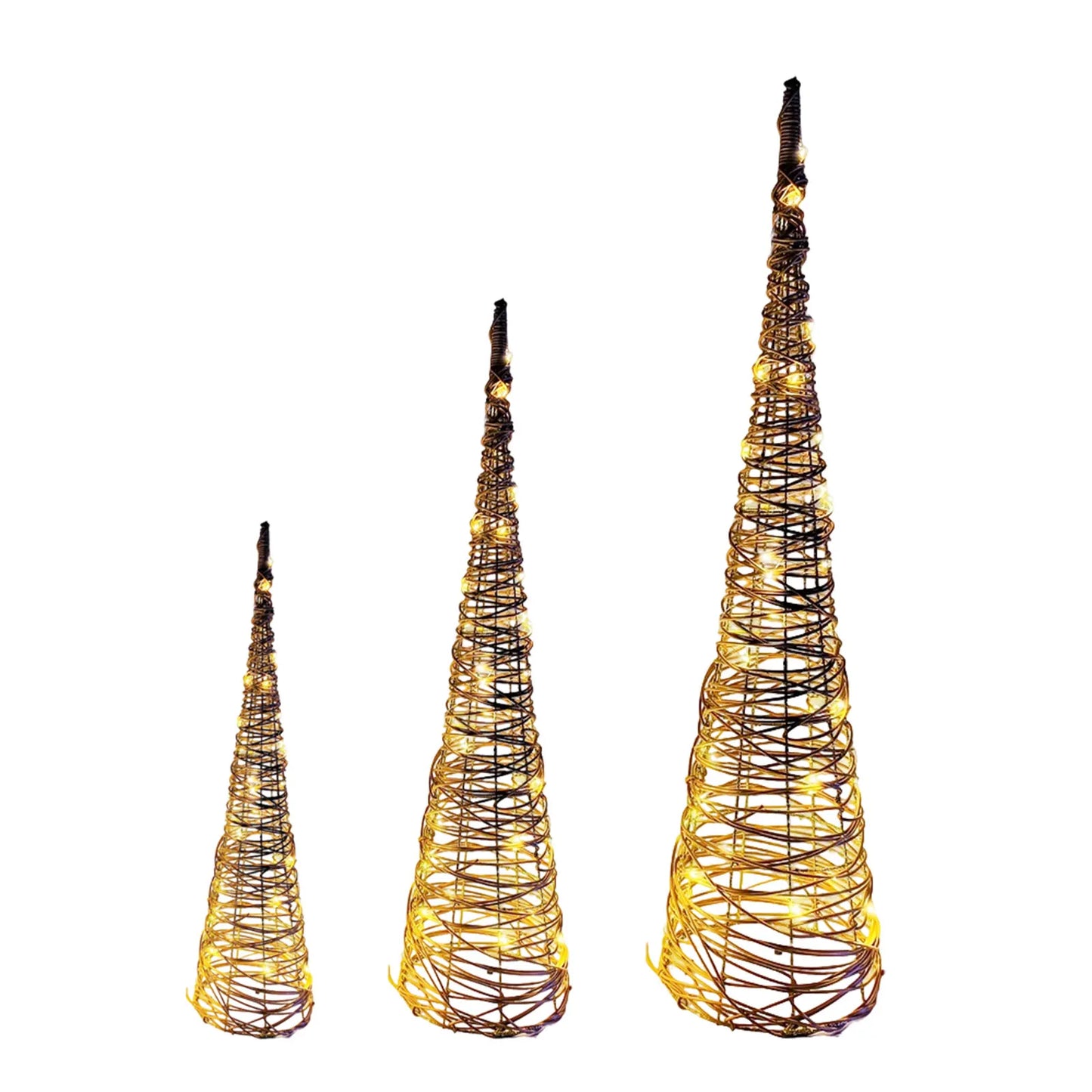 Christmas Ornaments With LED Light Tree Decorations