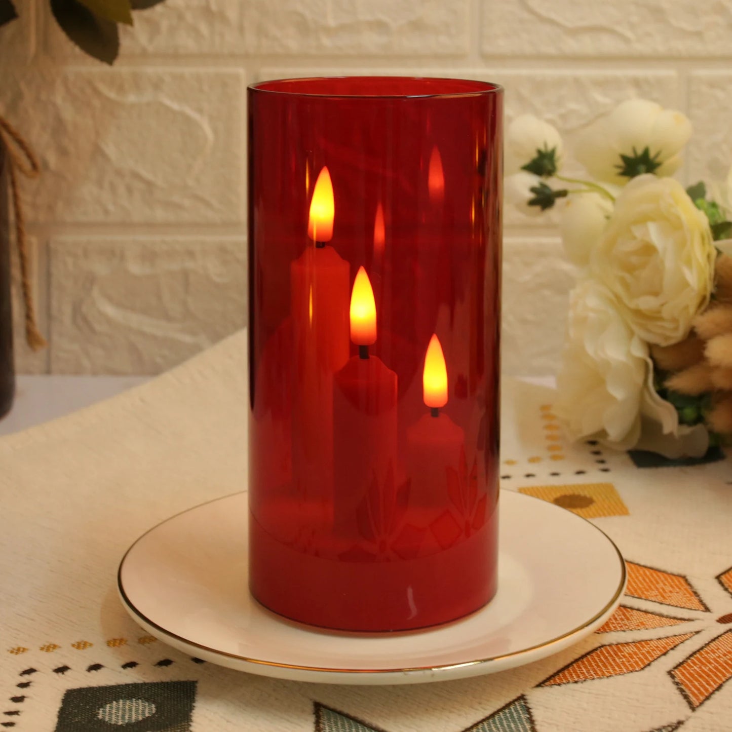 Flameless LED Candle with Clear Cover Warm White Light