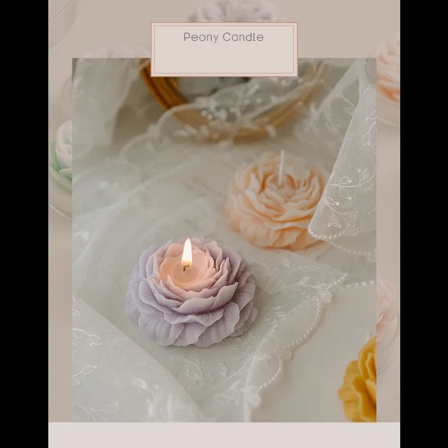 1pc Handmade Flower Shaped Candle with Long Lasting Fragrance