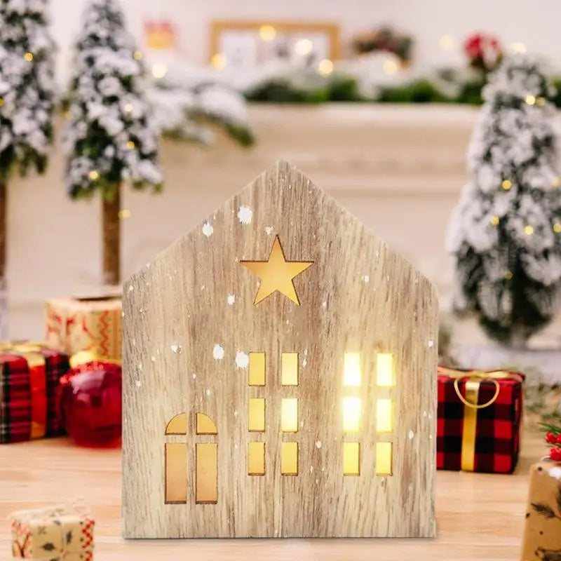 Christmas Wooden House Decoration