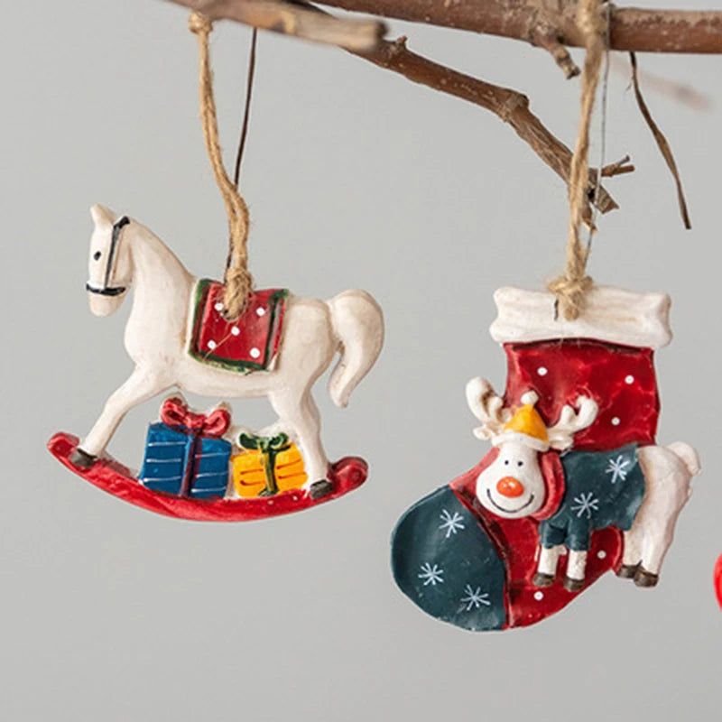 Horse Christmas Socks Tree Decoration