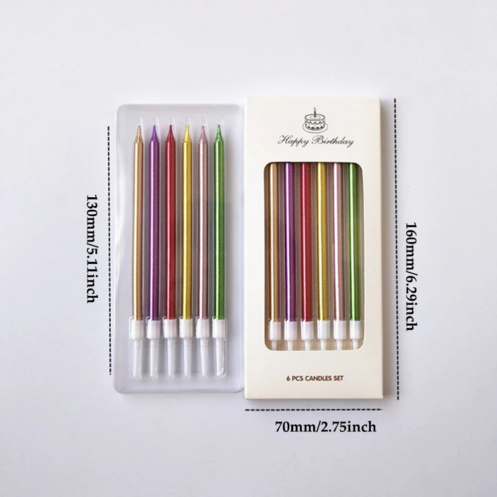 1 Box Long Pole Candle Cake Decoration