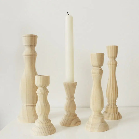 Wood Candle Holder