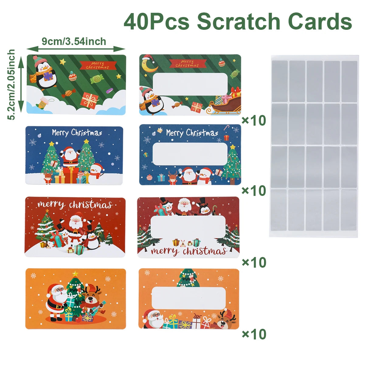 Christmas Scratch Cards | Merry Christmas Decorations for Home | Surprise Gifts