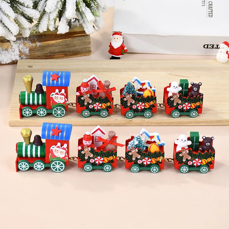 Christmas Wooden Train | Merry Christmas Decorations