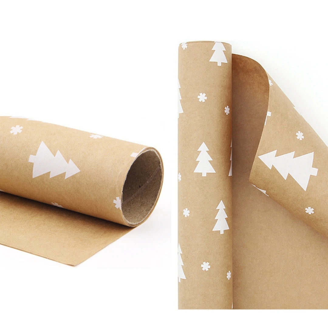 Christmas Gift Paper Roll Brown | Decorative Wrapping Paper Kraft