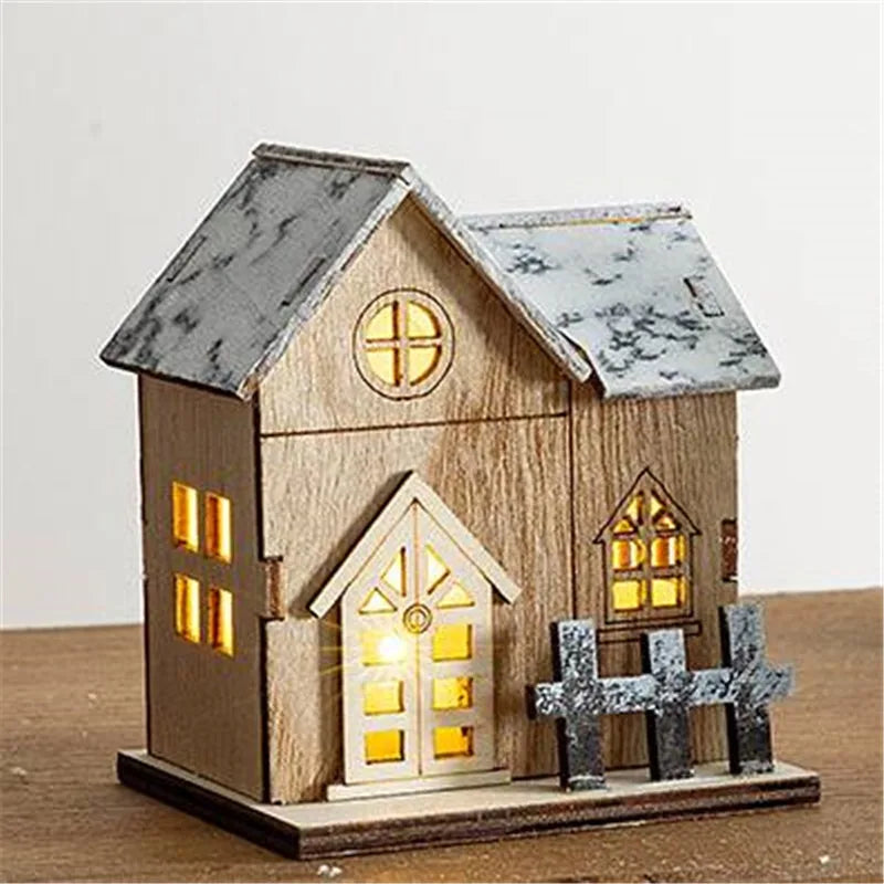 Christmas LED Light | Wooden House Christmas Decorations