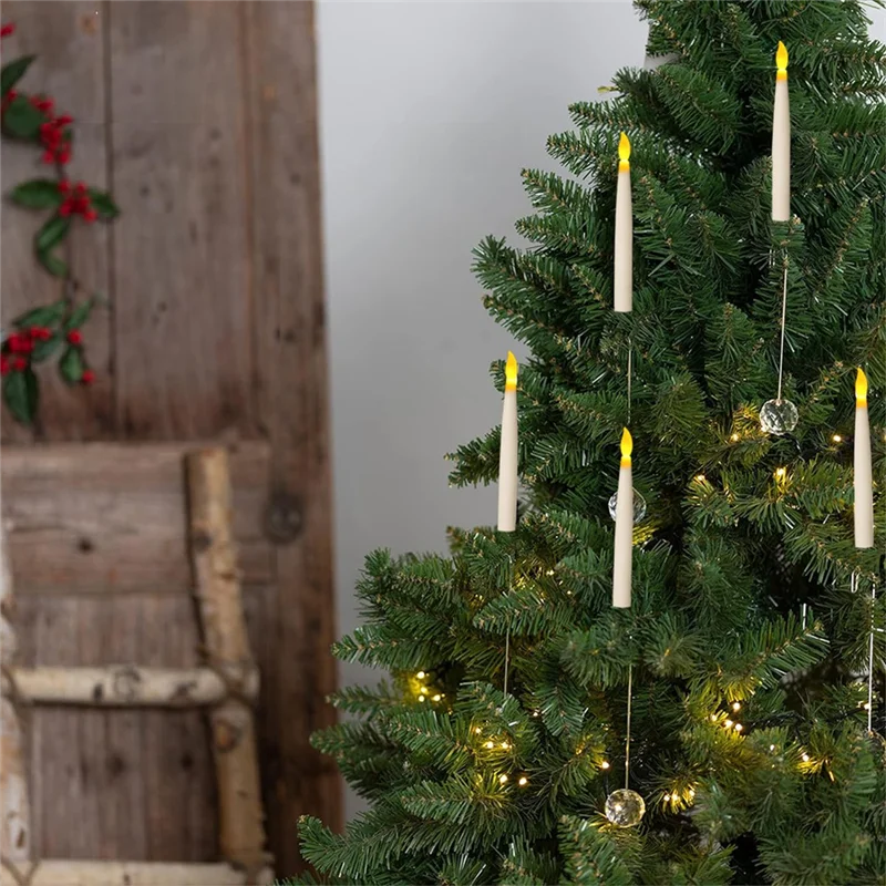 Hanging LED Candles Set | Warm Light Christmas Decoration