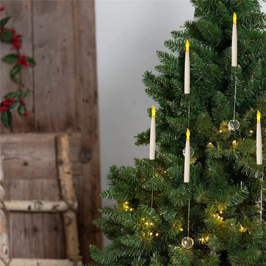 Hanging LED Candles Set | Warm Light Christmas Decoration