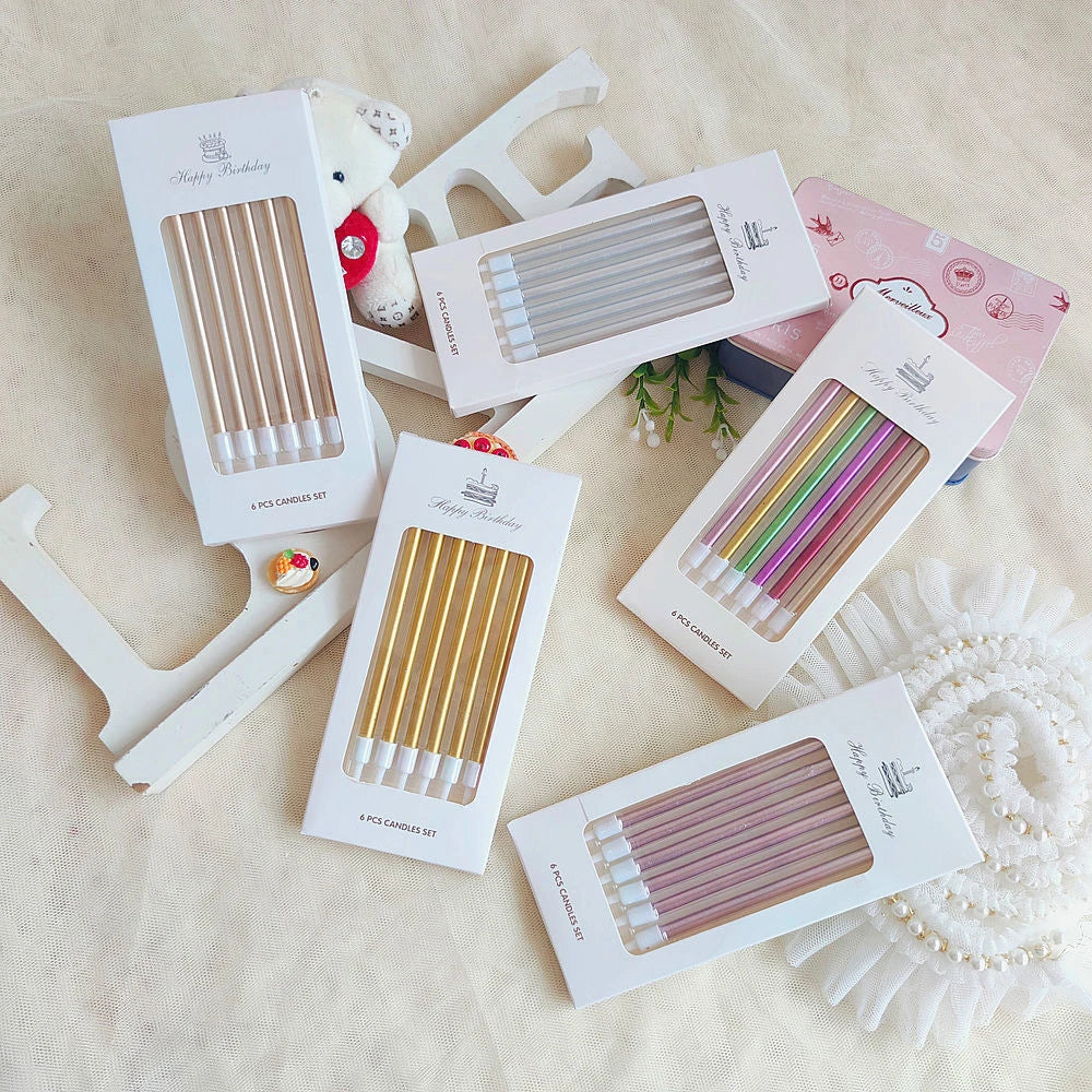 1 Box Long Pole Candle Cake Decoration