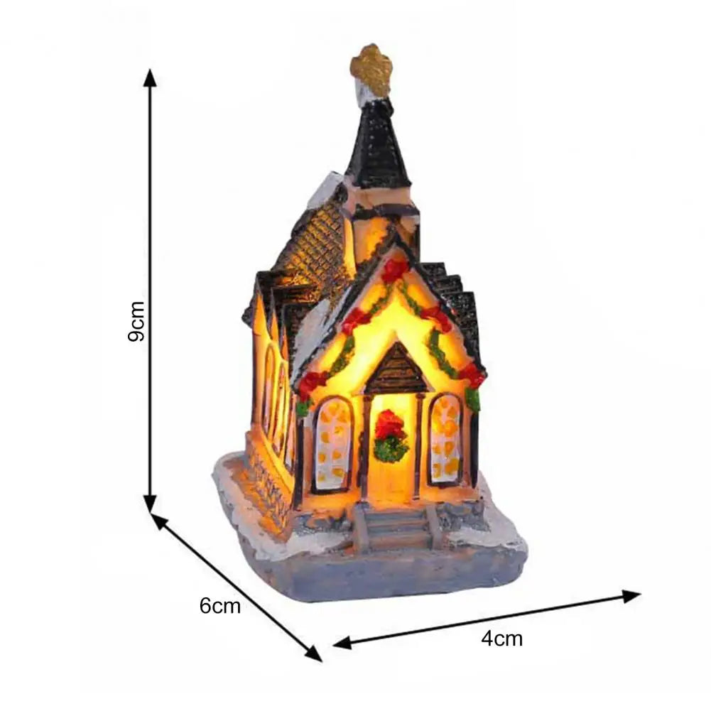 Christmas LED Snow Covered House Decoration