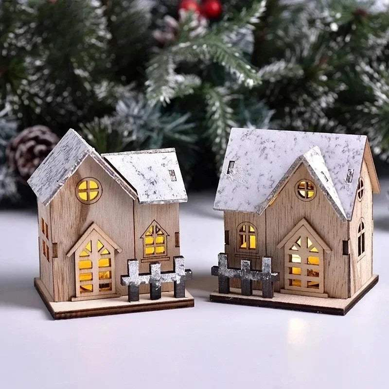 Christmas LED Light Wooden House