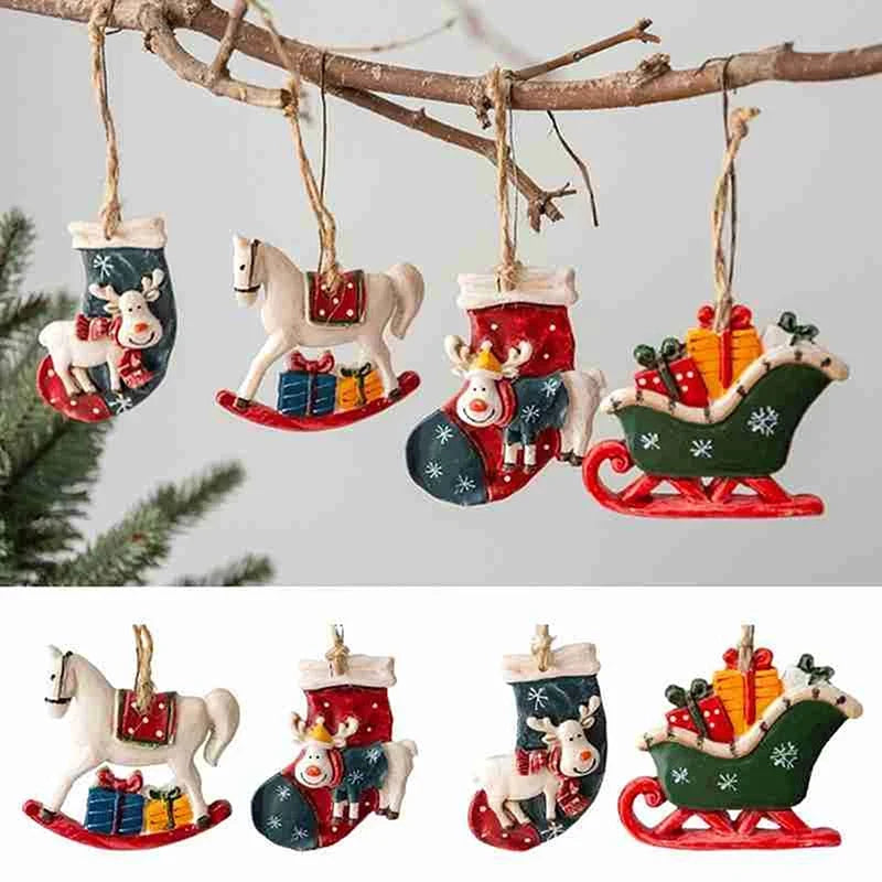 Horse Christmas Socks Tree Decoration