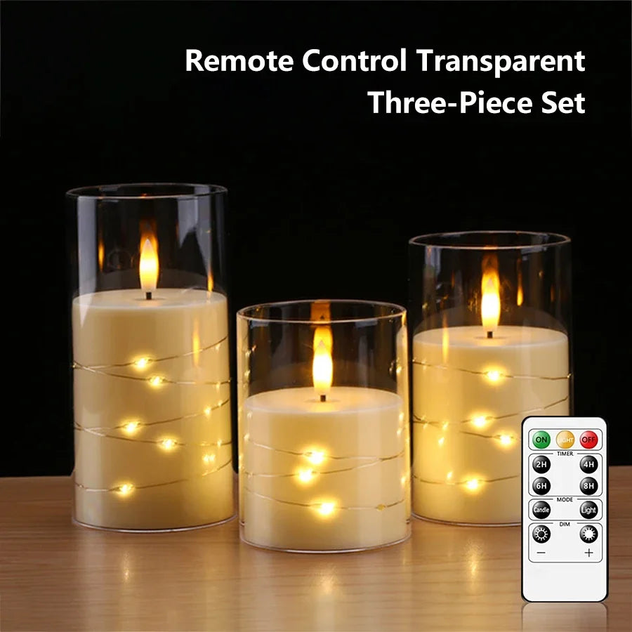 LED Candles with Embedded Star String Battery