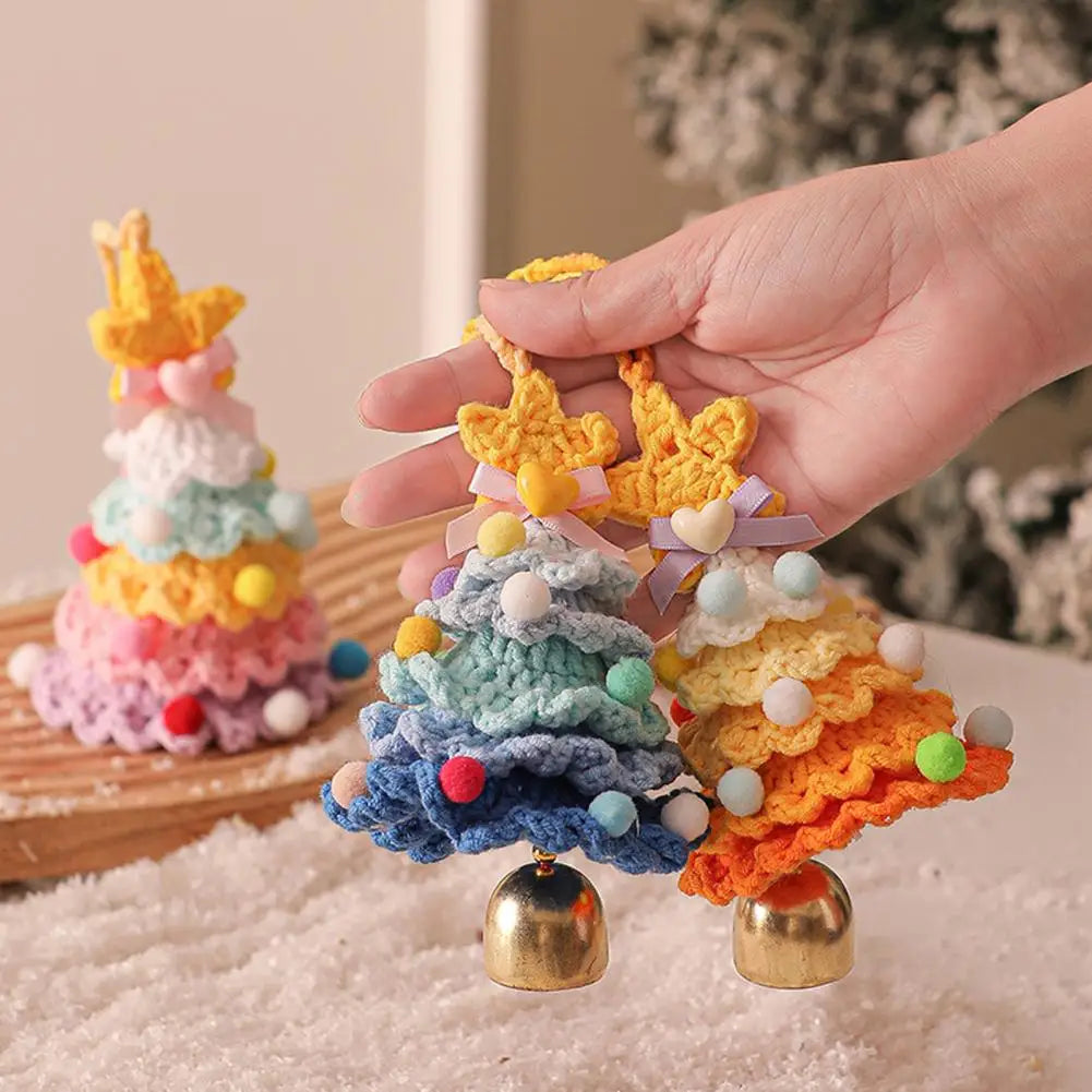 Christmas Tree Car Ornament | Christmas Tree | Hand-knitted Gift Creative Ornament | Home Decoration Christmas Gift