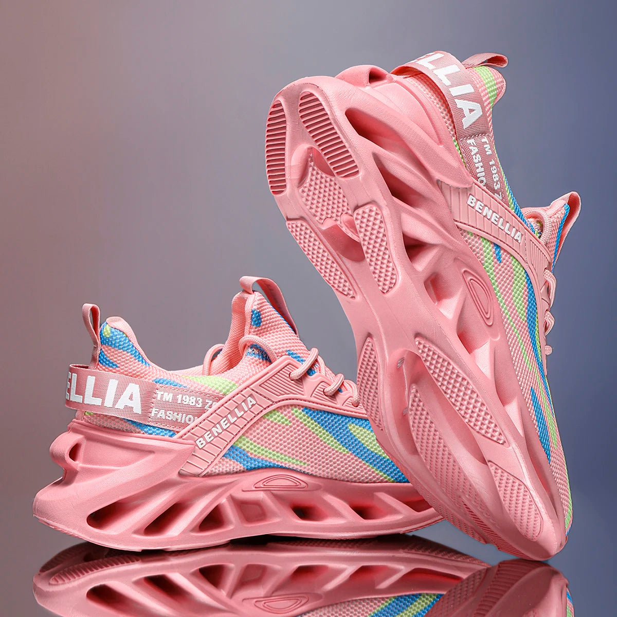 Unisex sports shoes thick soled, non slip and lightweight running