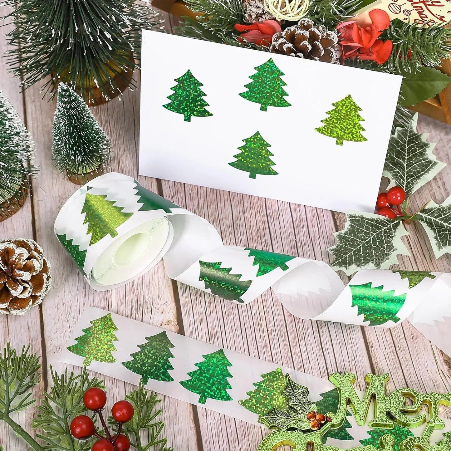 Christmas Tree Glitter Stickers