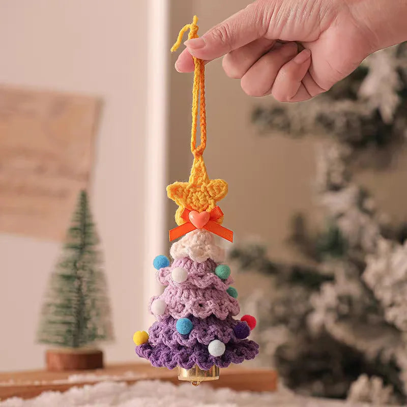 Christmas Tree Car Ornament | Christmas Tree | Hand-knitted Gift Creative Ornament | Home Decoration Christmas Gift