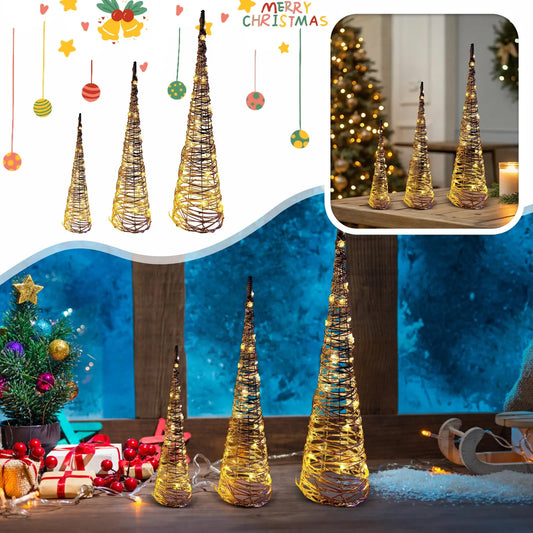 Christmas Ornaments With LED Light Tree Decorations