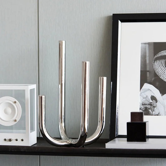 Modern Four Head Metal Candle Holders