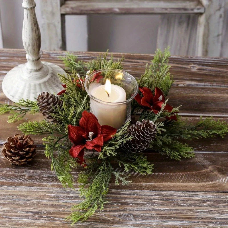 Holiday Candle Holder | Christmas Decorations and Table Centerpieces