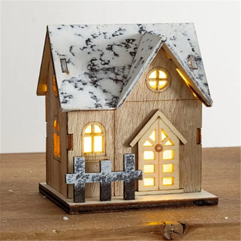 Christmas LED Light | Wooden House Christmas Decorations