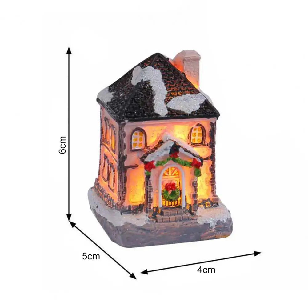 Christmas LED Snow Covered House Decoration