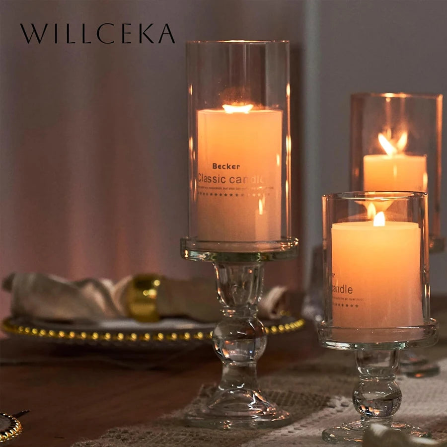 Glass candle holders/crystal candle holders